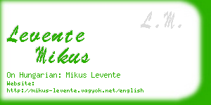levente mikus business card